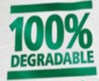 plastic bag marked 100% degradable