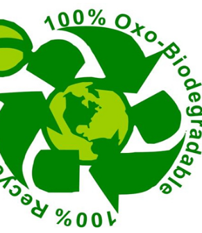 Oxo-biodegradable plastic sample logo