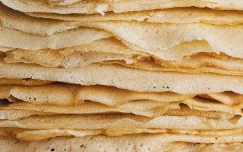 Stack of thin pancakes