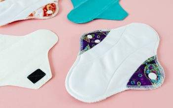 Reusable, cloth sanitary towels.