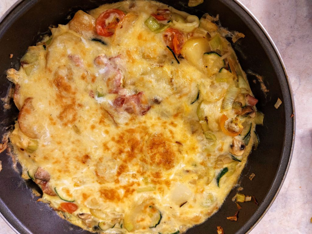 Frittata in a pan