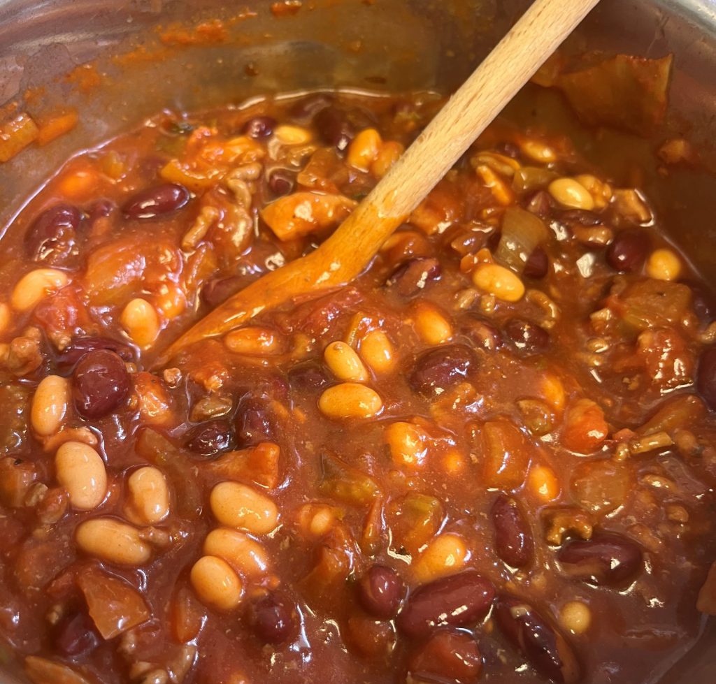 Pan of chilli con carne