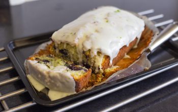 Lime loaf with icing glazing