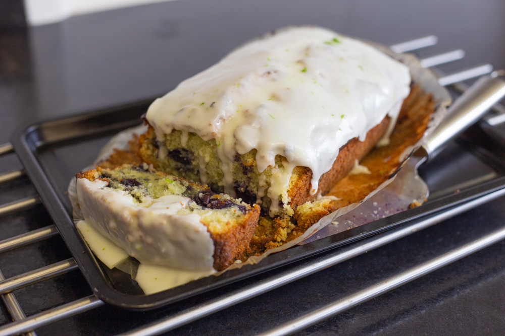 Lime loaf with icing glazing