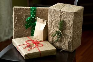 brown paper packages tied up with string